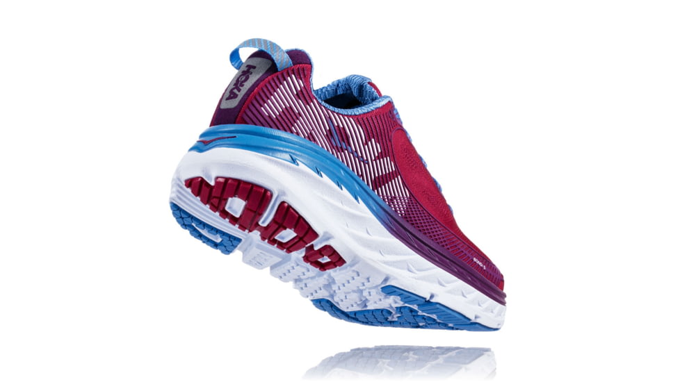Hoka Womens Bondi 5 Road Running Shoe, Cherries Jubilee/Purple Passion, 6.5 US, 1014759-CJPP-6.5