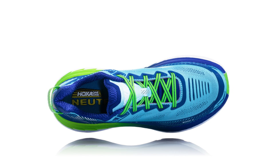 Hoka Womens Bondi 5 Road Running Shoe, Sky Blue/Surf The Web, 5 US, 1014759-SBSTW-5