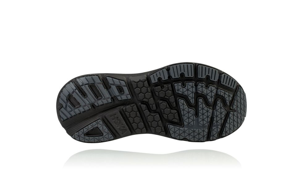 Hoka Womens Bondi Leather Casual Shoe, Black, 11 US, 1019717-BLK-11