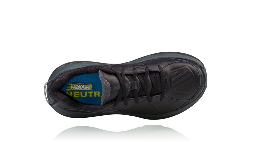 Hoka Women's Bondi Leather Casual Shoe, Black, 8 US, 1019753-BLK-08D