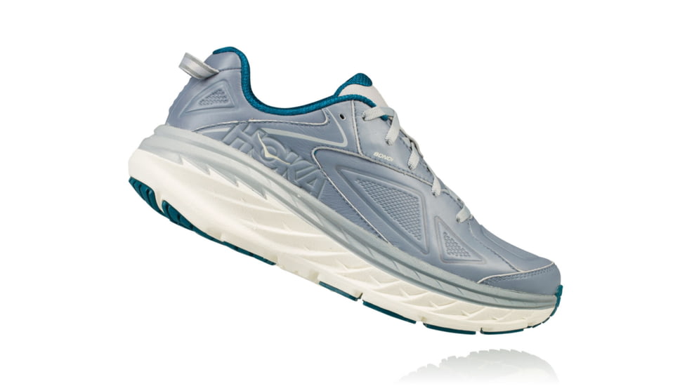 Hoka Womens Bondi Leather Casual Shoe, Tradewinds, 6.5 US, 1019717-TDW-6.5