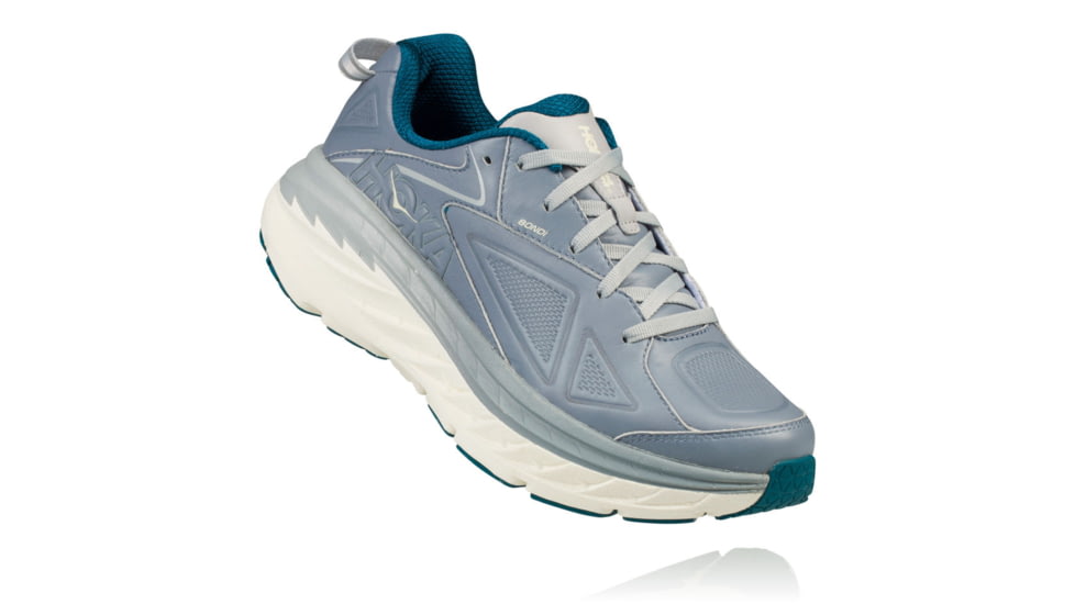 Hoka Womens Bondi Leather Casual Shoe, Tradewinds, 6.5 US, 1019717-TDW-6.5