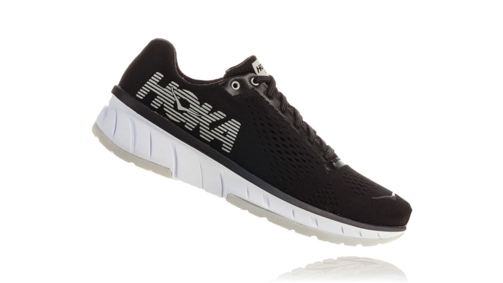 Hoka Womens Cavu Running Shoe, Black/White, 8 US, 1019282-BWHT-8