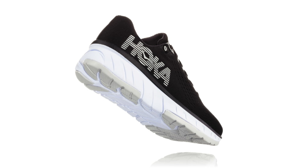Hoka Womens Cavu Running Shoe, Black/White, 8 US, 1019282-BWHT-8