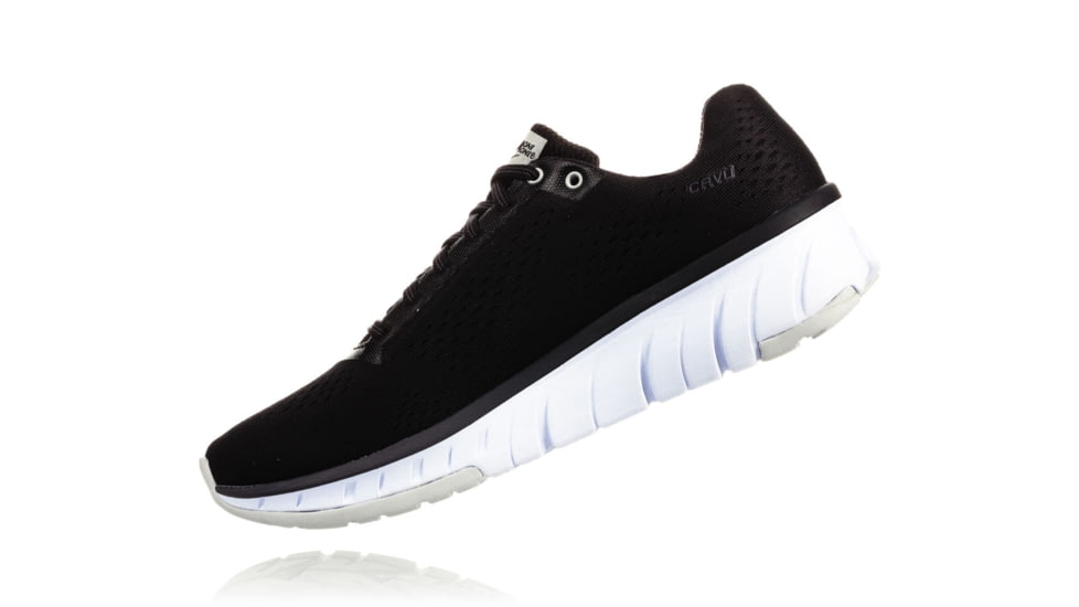 Hoka Womens Cavu Running Shoe, Black/White, 8 US, 1019282-BWHT-8