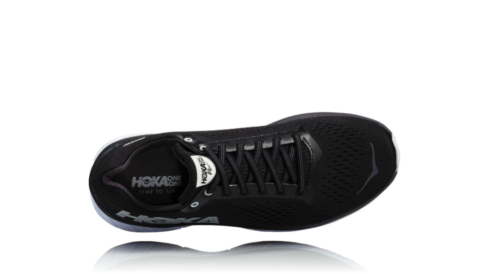 Hoka Womens Cavu Running Shoe, Black/White, 8 US, 1019282-BWHT-8