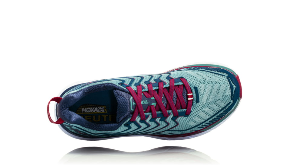 Hoka Womens Clifton 4 Road Running Shoe, Aquifer/Vintage Indigo, 5 US, 1016724-AVIG-5