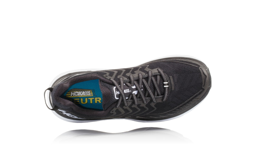 Hoka Womens Clifton 4 Road Running Shoe, Black/White, 7.5 US, 1016724-BWHT-7.5