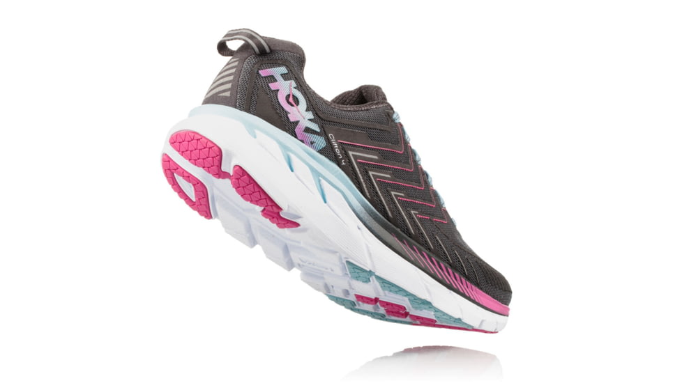 Hoka Womens Clifton 4 Road Running Shoe, Castle Rock/Asphalt, 5 US, 1016724-CRAS-5