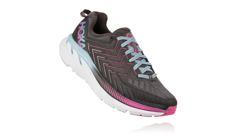 Hoka Womens Clifton 4 Road Running Shoe, Castle Rock/Asphalt, 5 US, 1016724-CRAS-5