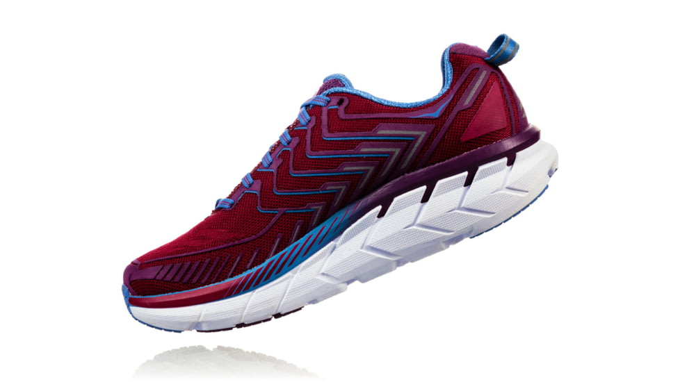 Hoka Womens Clifton 4 Road Running Shoe, Cherries Jubilee/Purple Passion, 5 US, 1016724-CJPP-5