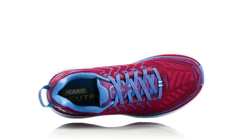 Hoka Womens Clifton 4 Road Running Shoe, Cherries Jubilee/Purple Passion, 5 US, 1016724-CJPP-5