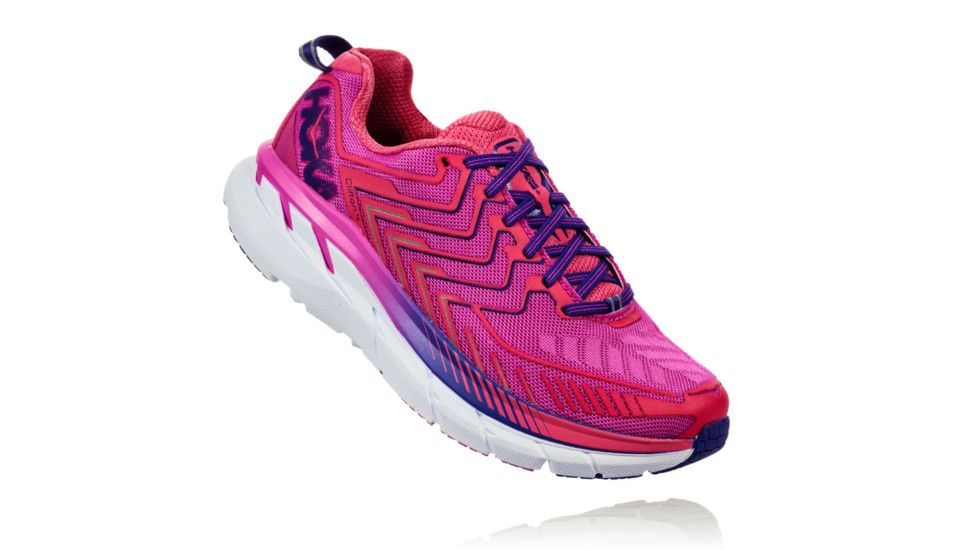 Hoka Women's Clifton 4 Road Running Shoe, Fuchsia/Hot Pink, 6.5 US, 1016724-FHPN-6.5