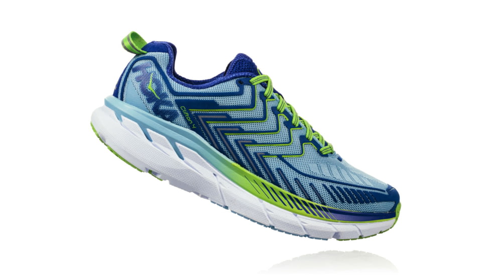 Hoka Womens Clifton 4 Road Running Shoe, Sky Blue/Surf The Web, 5 US, 1016724-SBSTW-5