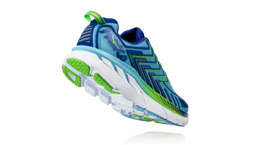 Hoka Womens Clifton 4 Road Running Shoe, Sky Blue/Surf The Web, 5 US, 1016724-SBSTW-5