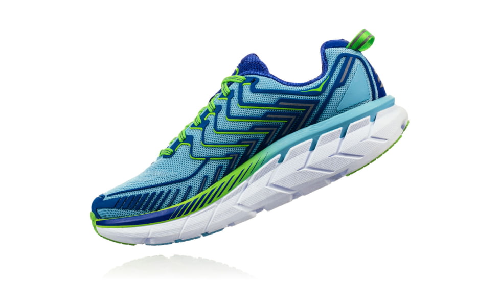 Hoka Womens Clifton 4 Road Running Shoe, Sky Blue/Surf The Web, 5 US, 1016724-SBSTW-5