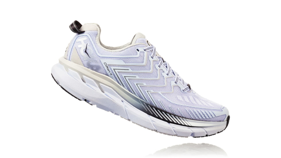 Hoka Womens Clifton 4 Road Running Shoe, White/Blackened Pearl, 8.5 US, 1016724-WBPR-8.5