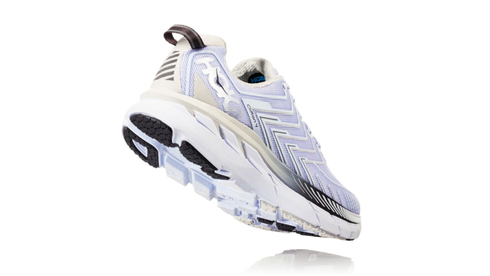Hoka Womens Clifton 4 Road Running Shoe, White/Blackened Pearl, 8.5 US, 1016724-WBPR-8.5