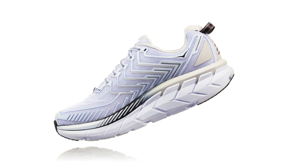 Hoka Womens Clifton 4 Road Running Shoe, White/Blackened Pearl, 8.5 US, 1016724-WBPR-8.5