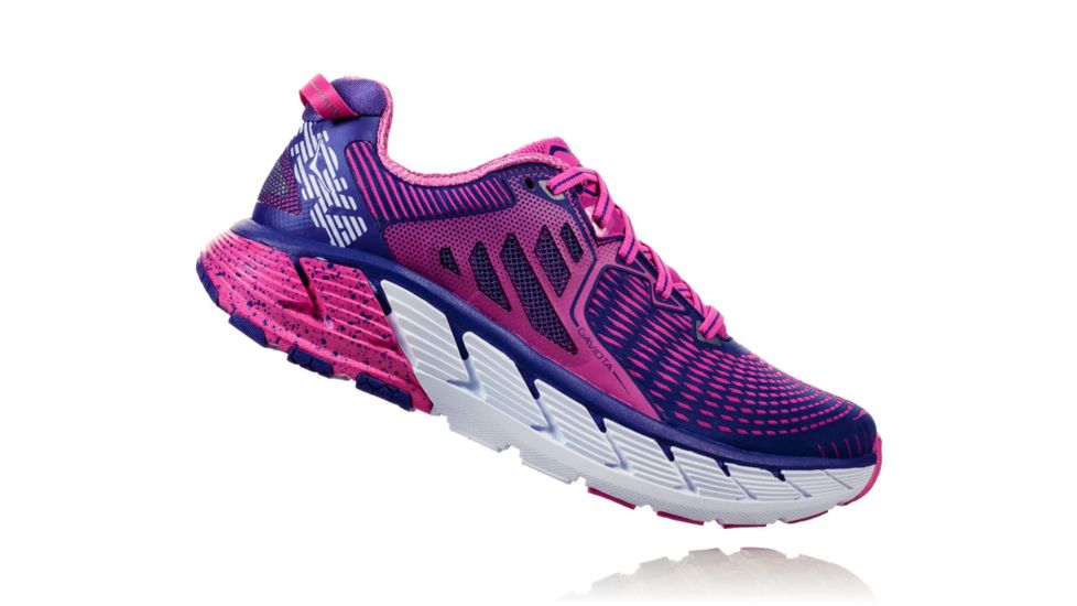Hoka Womens Gaviota Road Running Shoe, Fuchsia/Liberty, 6.5 US, 1016303-FLBR-6.5