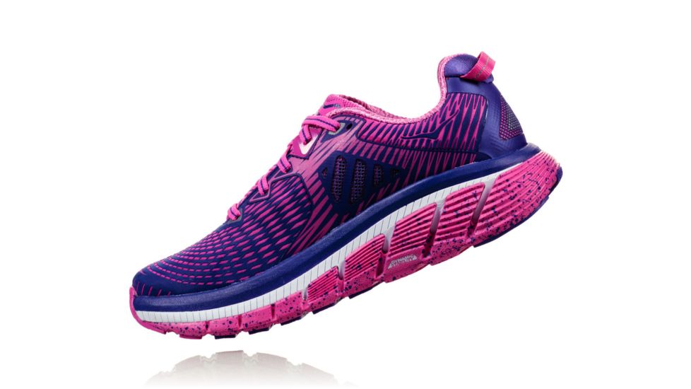 Hoka Womens Gaviota Road Running Shoe, Fuchsia/Liberty, 6.5 US, 1016303-FLBR-6.5