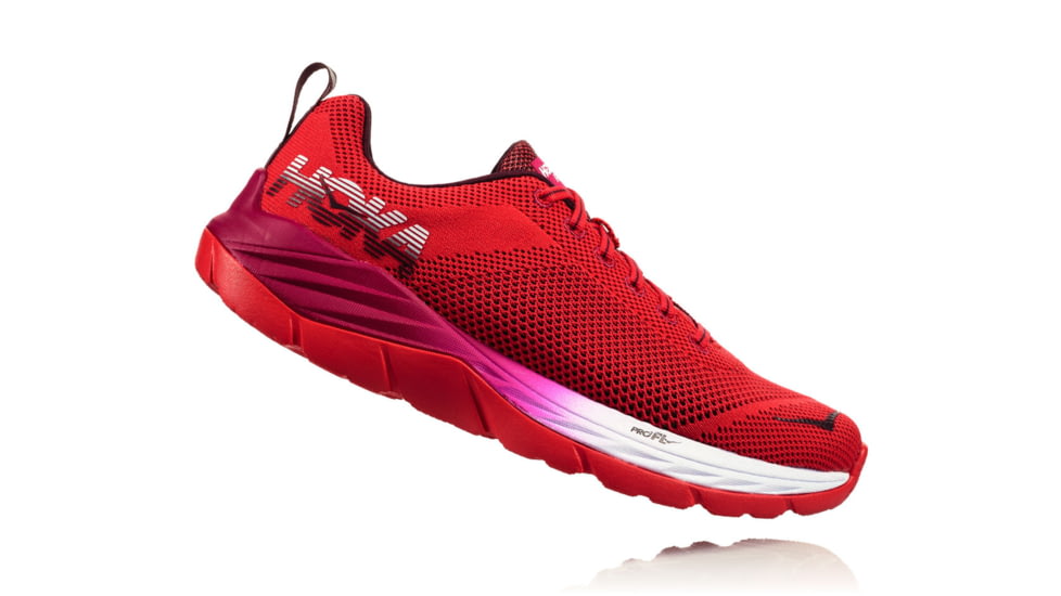 Hoka Womens Mach Road Running Shoe, Hibiscus/Cherries Jubilee, 6.5 US, 1019280-HCJB-6.5