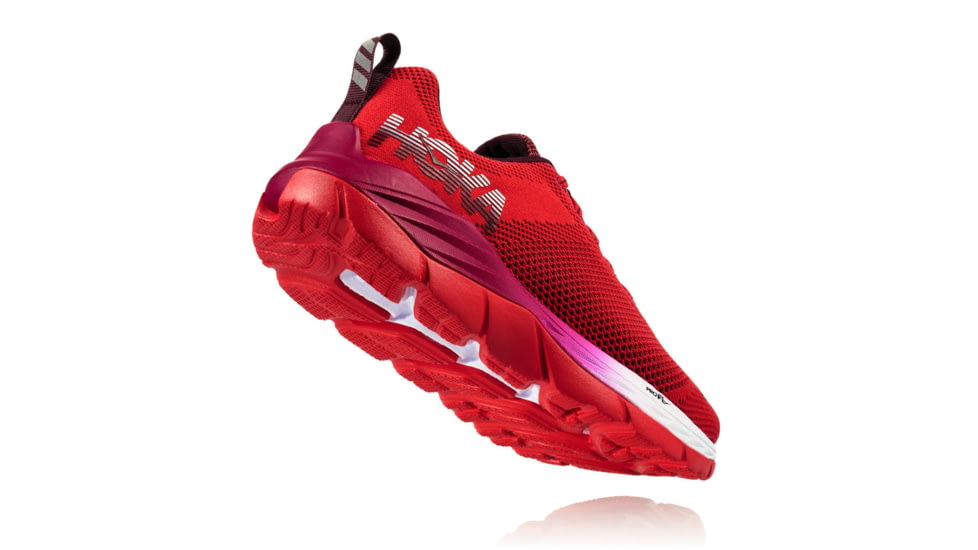 Hoka Womens Mach Road Running Shoe, Hibiscus/Cherries Jubilee, 6.5 US, 1019280-HCJB-6.5