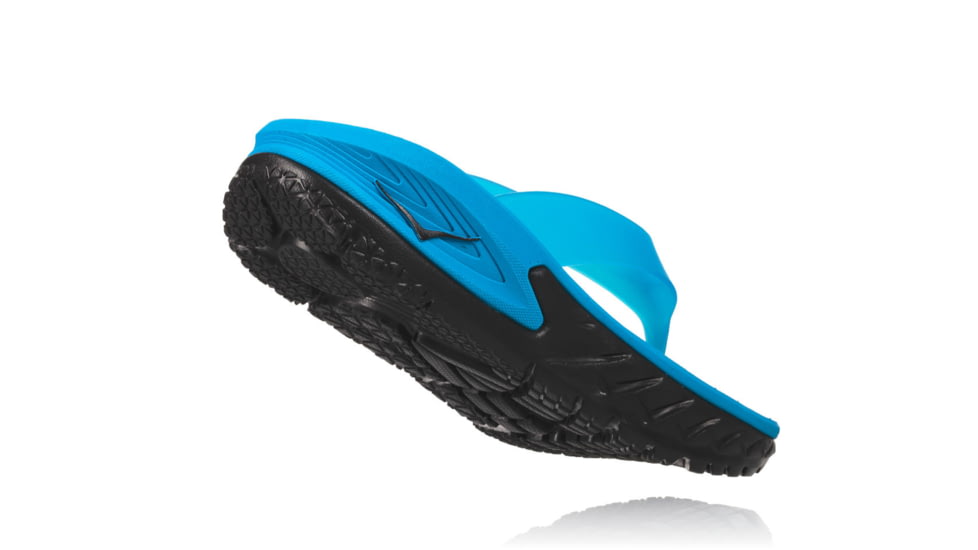Hoka Womens Ora Recovery Flip Sandal, Black/Process Blue, 5 US, 1018353-BPSB-5