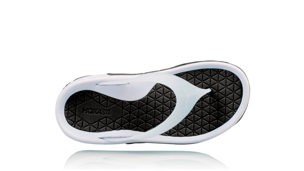 Hoka Womens Ora Recovery Flip Sandal, Black/White, 5 US, 1018353-BWHT-5