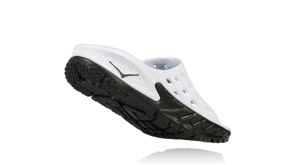 Hoka Womens Ora Recovery Slide Sandal, Black/White, 5 US, 1014865-BWHT-5