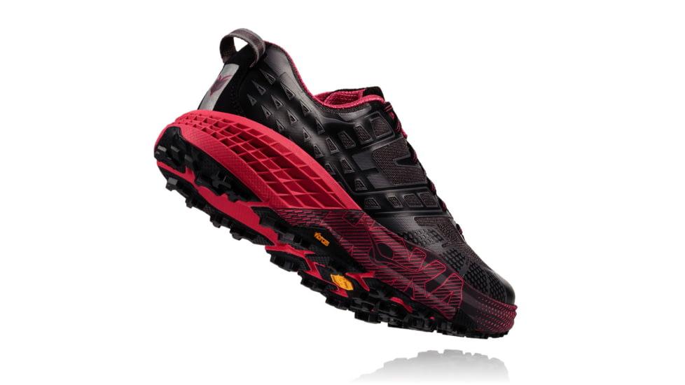 Hoka Womens Speedgoat 2 Trail Running Shoe, Black/Azalea, 8 US, 1016796-BAZL-8