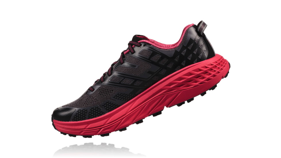 Hoka Womens Speedgoat 2 Trail Running Shoe, Black/Azalea, 8 US, 1016796-BAZL-8