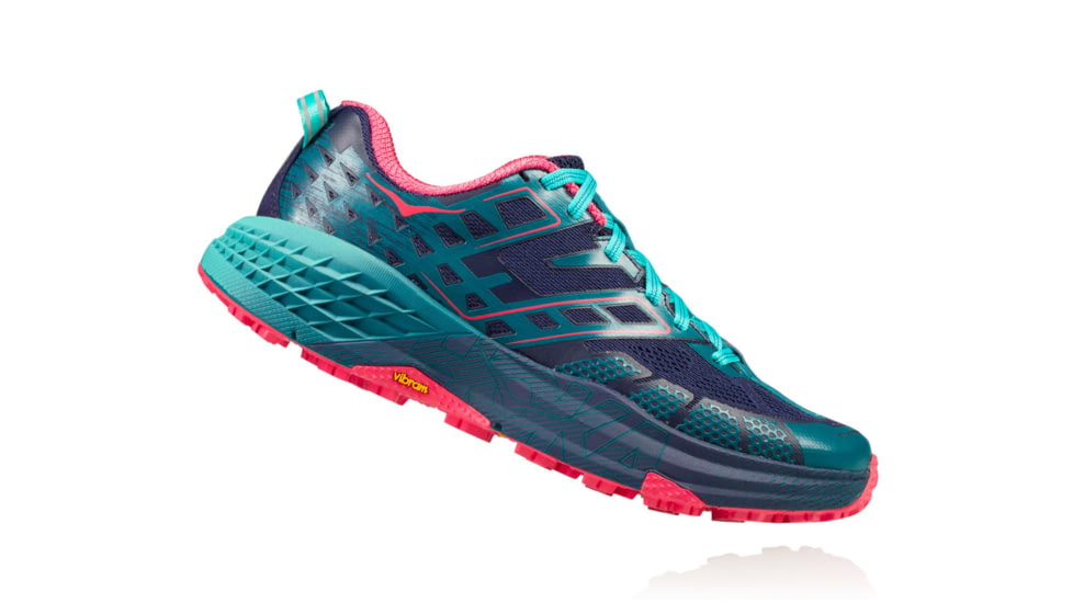 Hoka Womens Speedgoat 2 Trail Running Shoe, Peacoat/Ceramic, 11 US, 1016796-PCRM-11