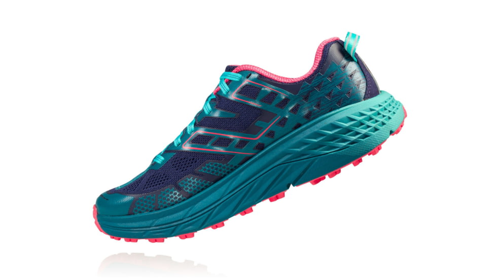 Hoka Womens Speedgoat 2 Trail Running Shoe, Peacoat/Ceramic, 11 US, 1016796-PCRM-11