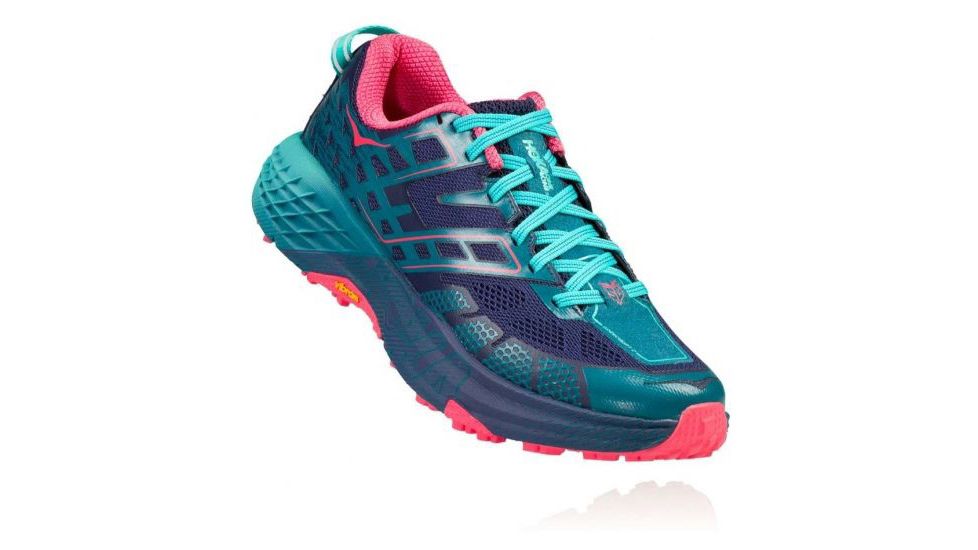 Hoka Womens Speedgoat 2 Trail Running Shoe, Peacoat/Ceramic, 11 US, 1016796-PCRM-11