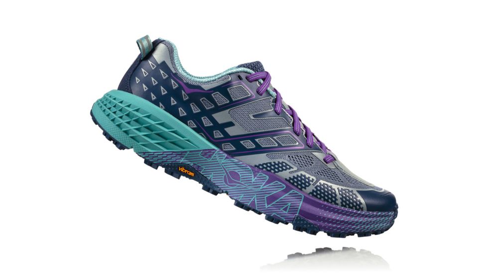 Hoka Womens Speedgoat 2 Trail Running Shoe, Tradewinds/Vintage Indigo, 9.5 US, 1016796-TVIN-9.5