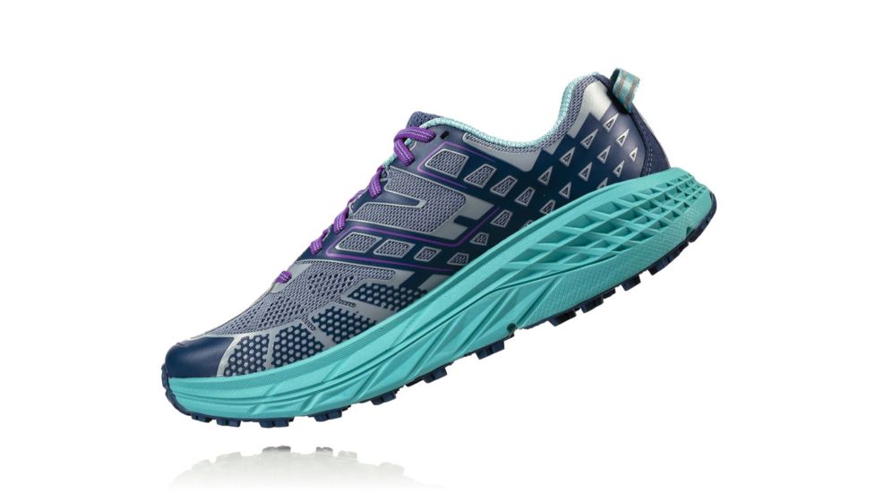 Hoka Womens Speedgoat 2 Trail Running Shoe, Tradewinds/Vintage Indigo, 9.5 US, 1016796-TVIN-9.5