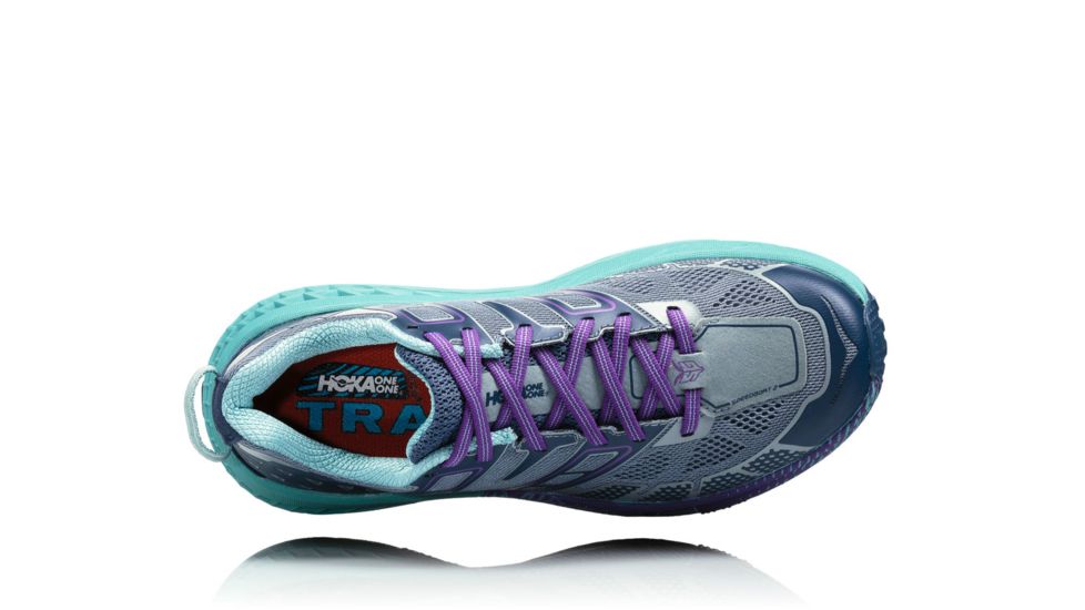 Hoka Womens Speedgoat 2 Trail Running Shoe, Tradewinds/Vintage Indigo, 9.5 US, 1016796-TVIN-9.5