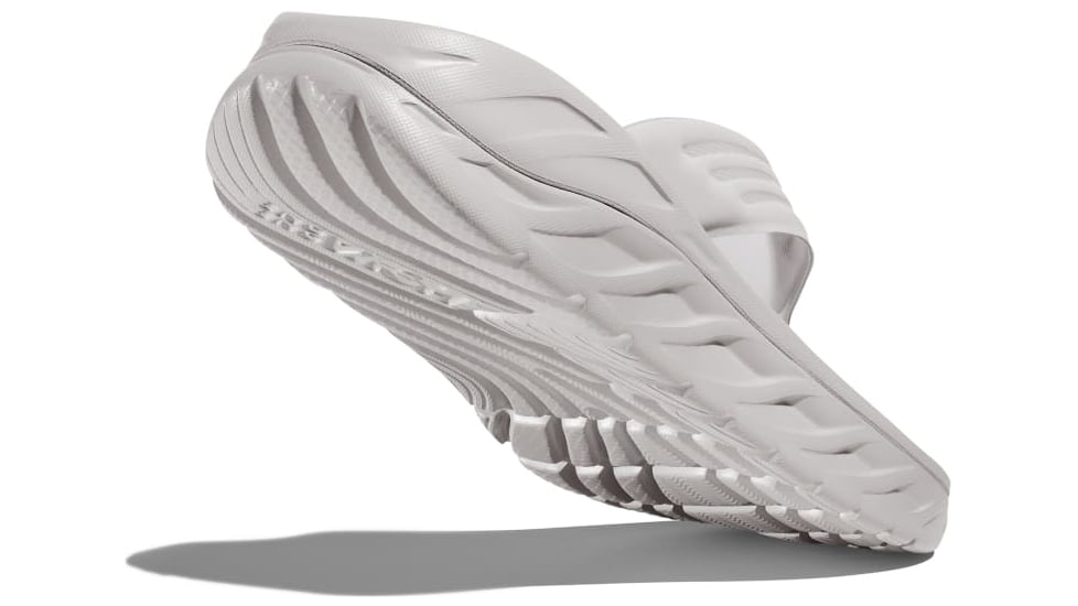 Hoka Ora Recovery Flip Sandal - Mens, Lunar Rock/White, 09, 1099675-LRWH-09