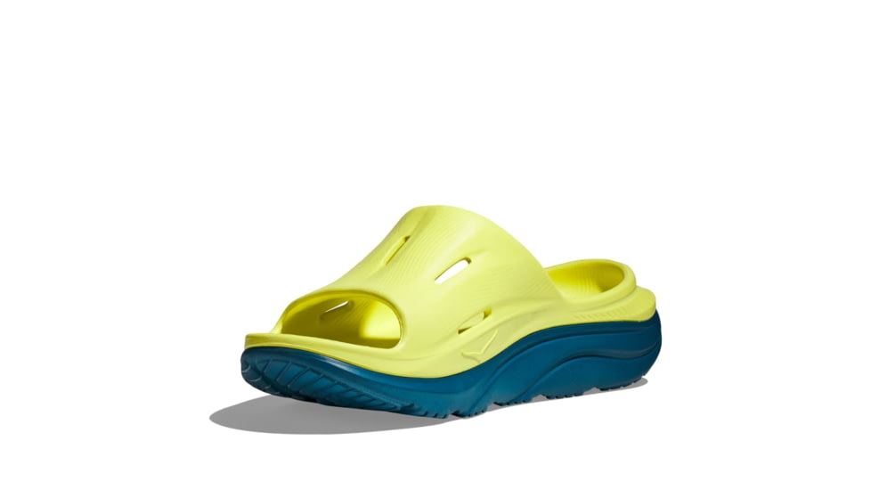 Hoka Ora Recovery Slide 3 Shoes - Unisex, Evening Primrose/Deep Lagoon, 12/14, 1135061-EPDL-12/14