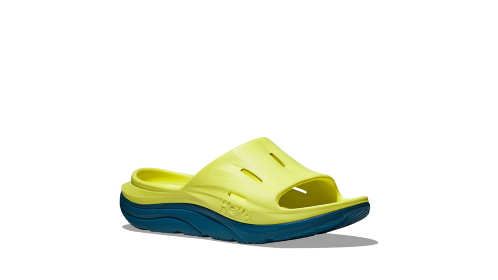 Hoka Ora Recovery Slide 3 Shoes - Unisex, Evening Primrose/Deep Lagoon, 12/14, 1135061-EPDL-12/14