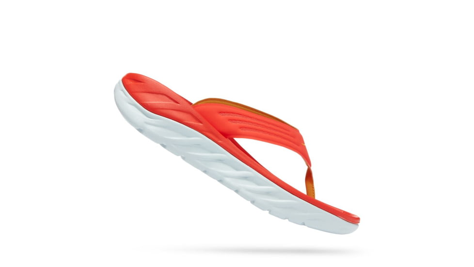 Hoka Recovery Flip - Mens, Fiesta / Amber Yellow, 09, 1099675-FAYW-09