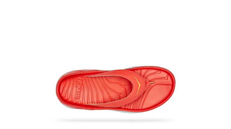 Hoka Recovery Flip - Mens, Fiesta / Amber Yellow, 09, 1099675-FAYW-09