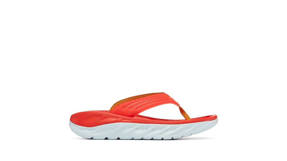 Hoka Recovery Flip - Mens, Fiesta / Amber Yellow, 09, 1099675-FAYW-09