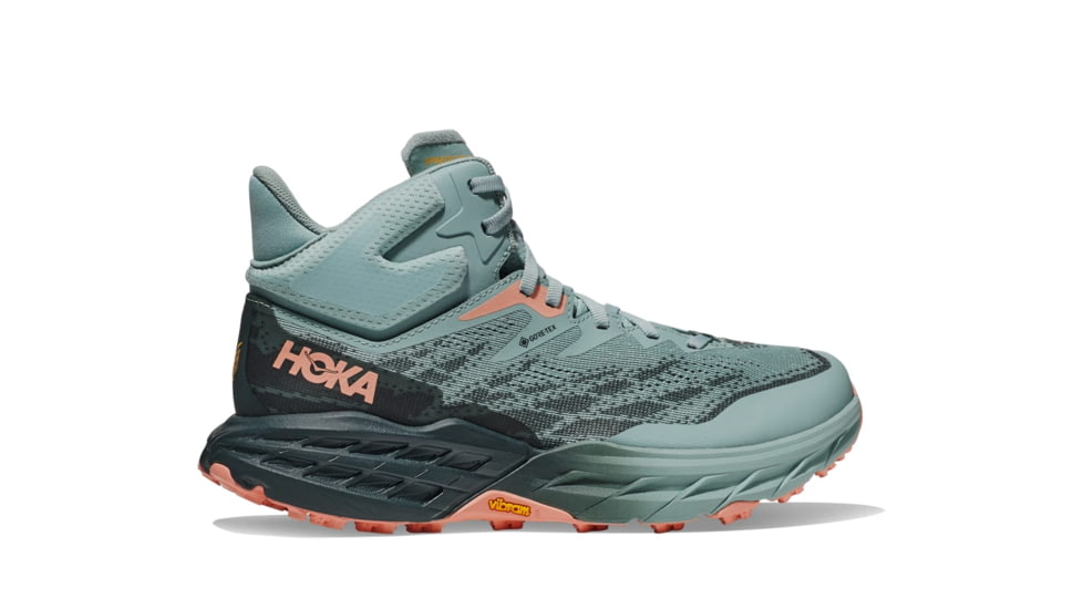Hoka Speedgoat 5 Mid GTX Hiking Shoes - Womens, Agave/Spruce, 06.5B, 1127919-ASPR-06.5B