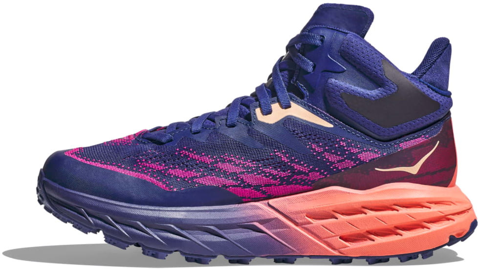 Hoka Speedgoat 5 Mid GTX Hiking Shoes - Womens, Bellwether Blue / Camellia, 08B, 1127919-BBCML-08B