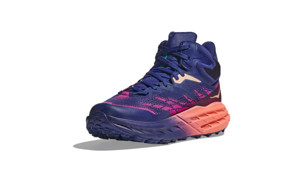 Hoka Speedgoat 5 Mid GTX Hiking Shoes - Womens, Bellwether Blue / Camellia, 10.5B, 1127919-BBCML-10.5B