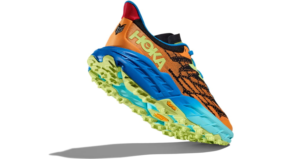 Hoka Speedgoat 5 Trailrunning Shoes - Mens, Solar Flare/Diva Blue, 10.5 D, 1123157-SDV-10.5D