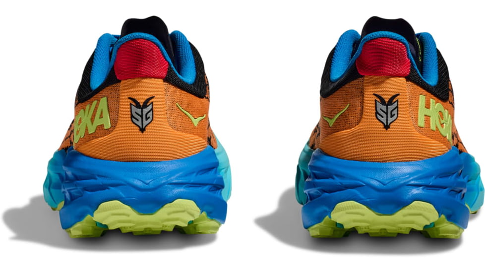 Hoka Speedgoat 5 Trailrunning Shoes - Mens, Solar Flare/Diva Blue, 10.5 D, 1123157-SDV-10.5D