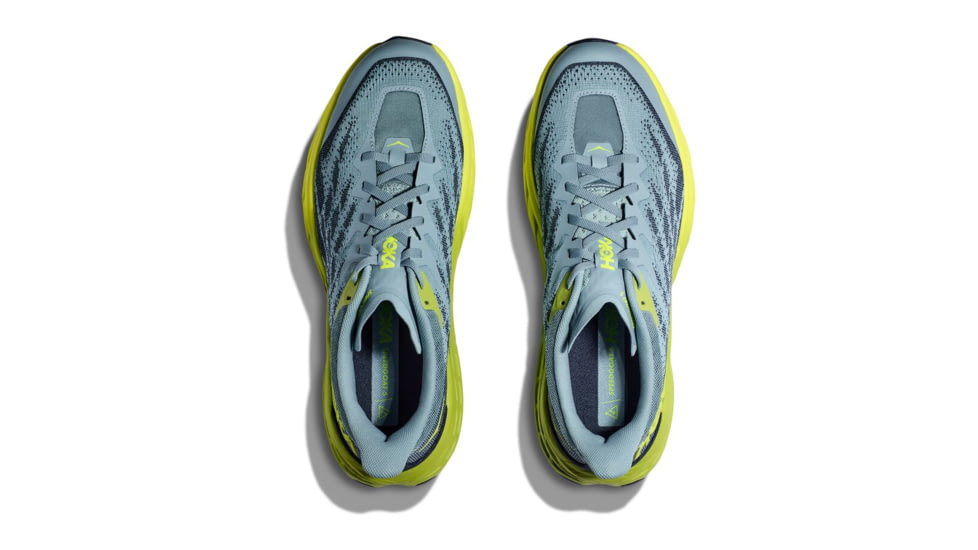 Hoka Speedgoat 5 Trailrunning Shoes - Mens, Stone Blue/Dark Citron, 7.5D, 1123157-SBDCT-07.5D